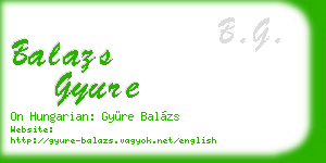 balazs gyure business card